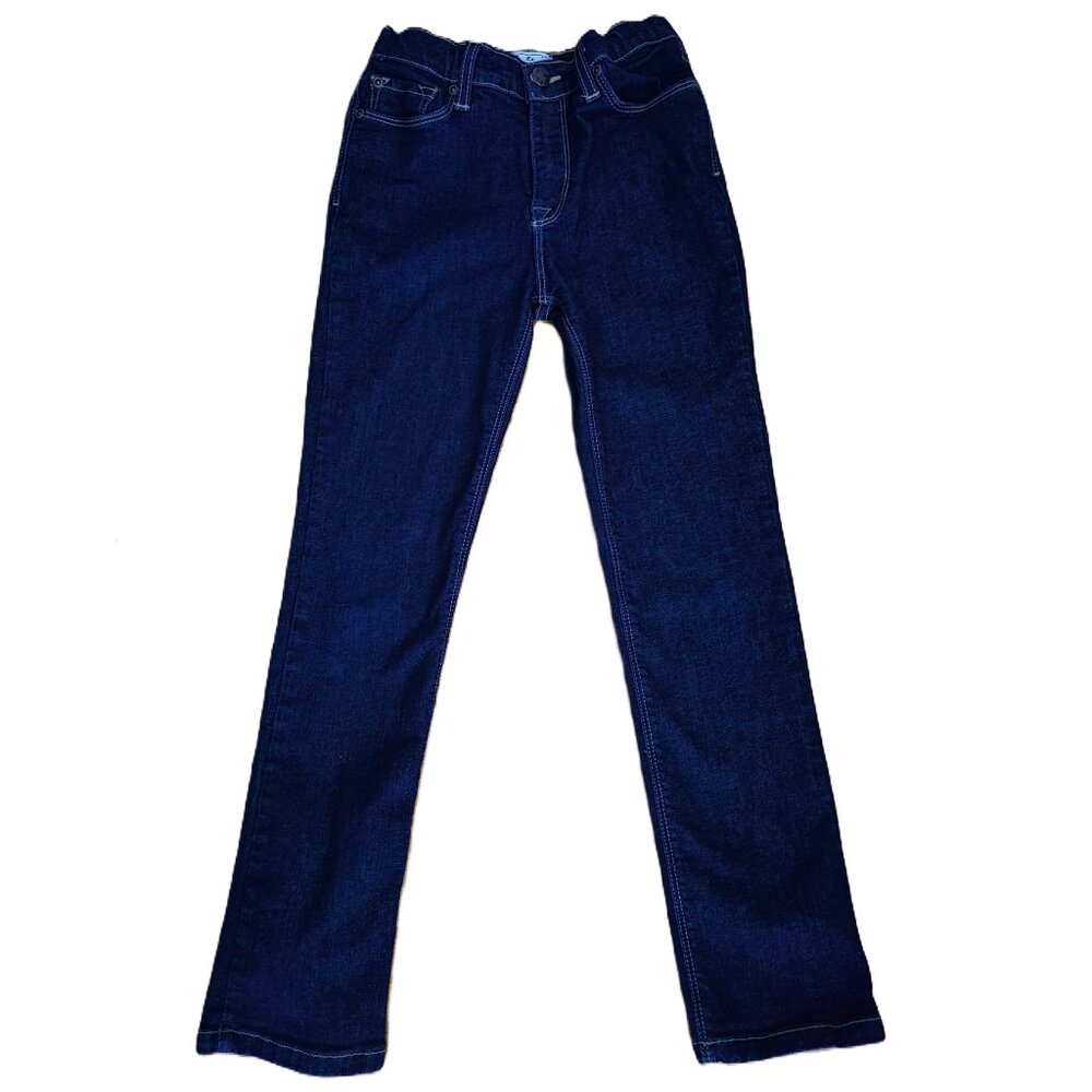La Miniatura Contrast Stitched Slim Straight Leg Jeans Blue Indigo Size 8 Years